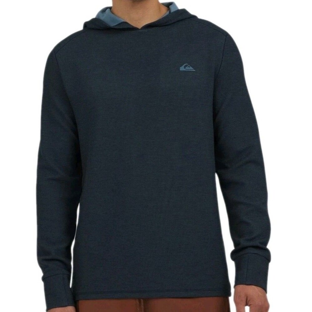 Quiksilver Men's Blue Long‎ Sleeve Dry Flight Hooded Shirt / Large / New
